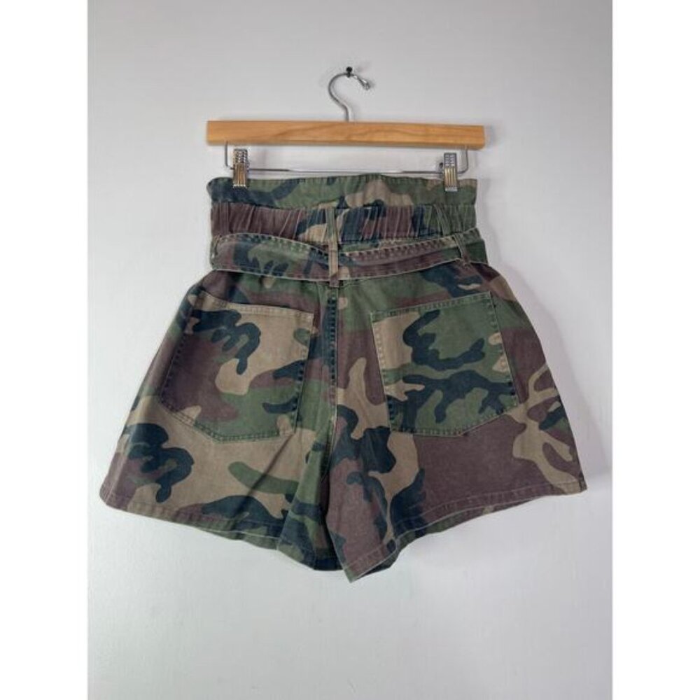 NWT Marissa Webb Monty Camouflage Paperbag High Waist Shorts Multi Size: 6 - Picture 7 of 8